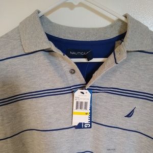NWT Nautica grey polo
